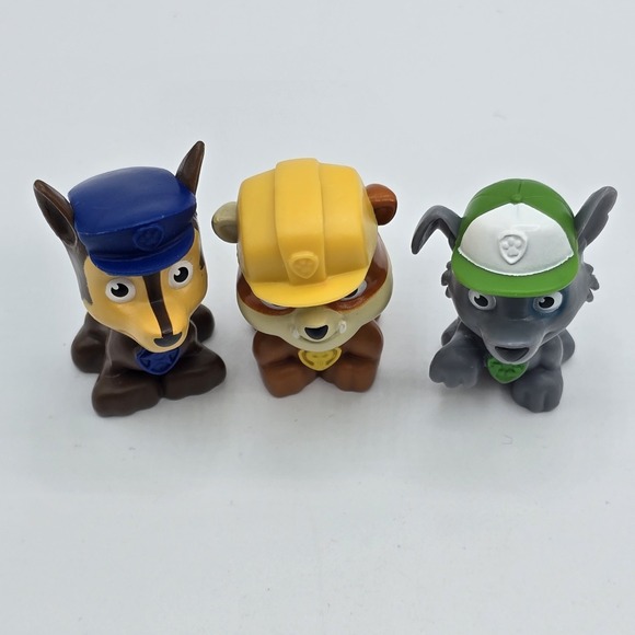 Paw Patrol Rubble Chase Rocky Mini Figure Loose 1.5" Figure Spin Master Lot - Picture 2 of 7